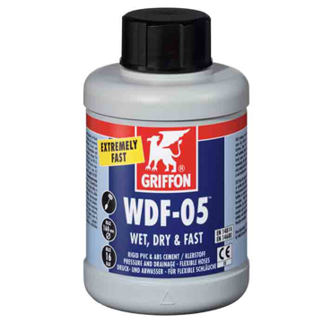 GRIFFON WDF-05 plavi PVC lepak 500 ml sa četkicom za lepljenje PVC cevi i fitinga